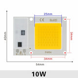 LED COB Chip 10W 20W 30W 50W 220V Smart IC No Need Driver 3W 5W 7W 9W LED Bulb Lamp for Flood Light Spotlight Dia Lighting
