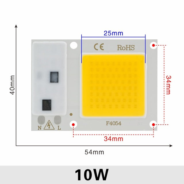 LED COB Chip 10W 20W 30W 50W 220V Smart IC No Need Driver 3W 5W 7W 9W LED Bulb Lamp for Flood Light Spotlight Dia Lighting