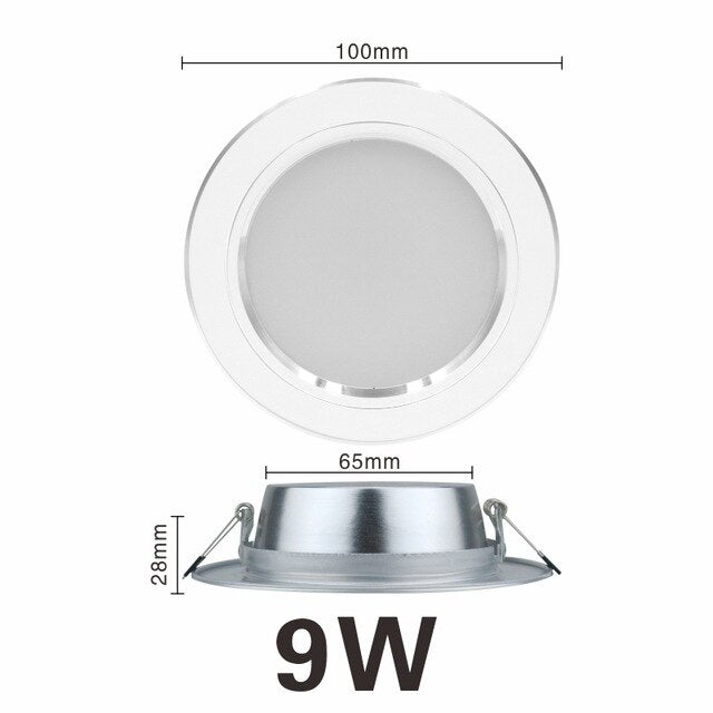 Led Downlight 5W 9W 12W 15W 18W AC 220V 230V 240V LED Ceiling bathroom Lamps living room light Home Indoor Lighting