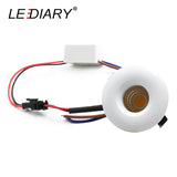 LEDIARY LED Mini COB Downlights Aluminum 100-240V 3W 270lm Cabinet Lamp Recessed Ceiling Spot Lamp Round Square 38mm Cut Hole