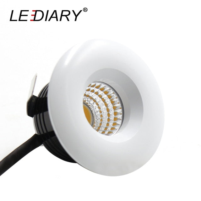 LEDIARY LED Mini COB Downlights Aluminum 100-240V 3W 270lm Cabinet Lamp Recessed Ceiling Spot Lamp Round Square 38mm Cut Hole