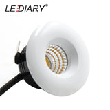LEDIARY LED Mini COB Downlights Aluminum 100-240V 3W 270lm Cabinet Lamp Recessed Ceiling Spot Lamp Round Square 38mm Cut Hole