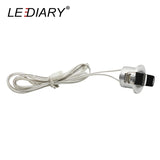 LEDIARY LED Mini Cabinet Downlights 12V Silvery White Black 1.5W 27mm Cut Hole Recessed Mounted Ceiling Spot Lamp For Study Room