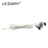 LEDIARY LED Mini Cabinet Downlights 12V Silvery White Black 1.5W 27mm Cut Hole Recessed Mounted Ceiling Spot Lamp For Study Room