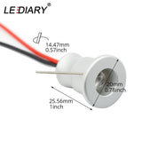 LEDIARY IP65 DC12V Mini LED Spot Cabinet Lights Downlight 15mm Cut Hole RA80 Under Cabinet Jewelry Display Ceiling Recessed Lamp