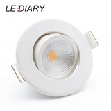 LEDIARY COB LED Downlights Real 3W 5W 110V-240V White Ceiling Spot Lamp 2.2 Inch 55mm 70mm Cut Hole No Flicker Lighting Fixtures