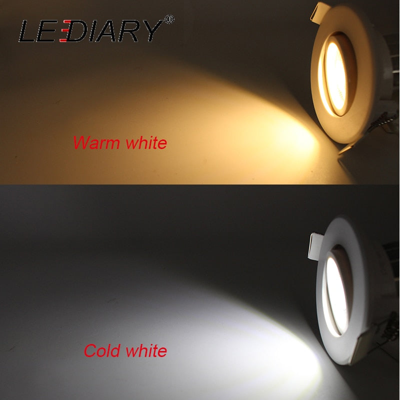 LEDIARY COB LED Downlights Real 3W 5W 110V-240V White Ceiling Spot Lamp 2.2 Inch 55mm 70mm Cut Hole No Flicker Lighting Fixtures