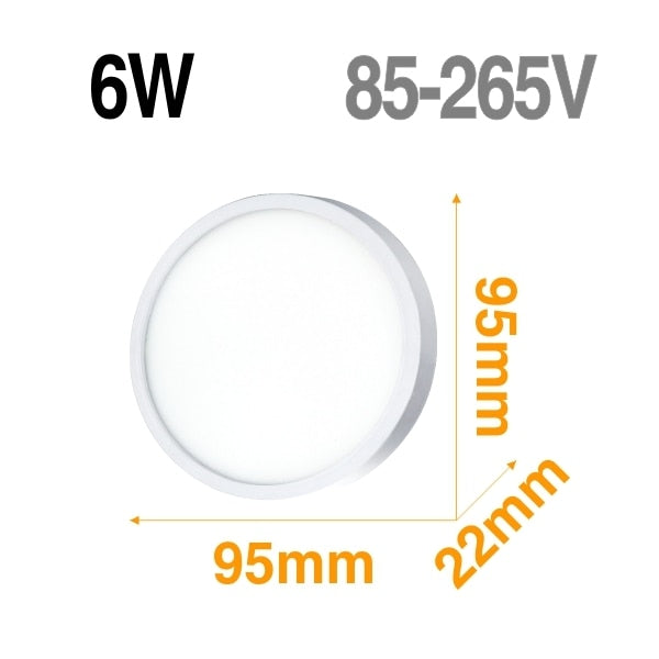 LED Panel light Surface Mounted Downlight Lamp AC85-265V 48W 36W 24W 18W 13W 9W 6W Ultra Thin LED Ceiling light For Kitchen Bath
