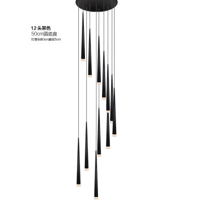 Led long downlight chandelier individual creativity modern dining room chandelier stair light kitchen chandelier bar Chandelier