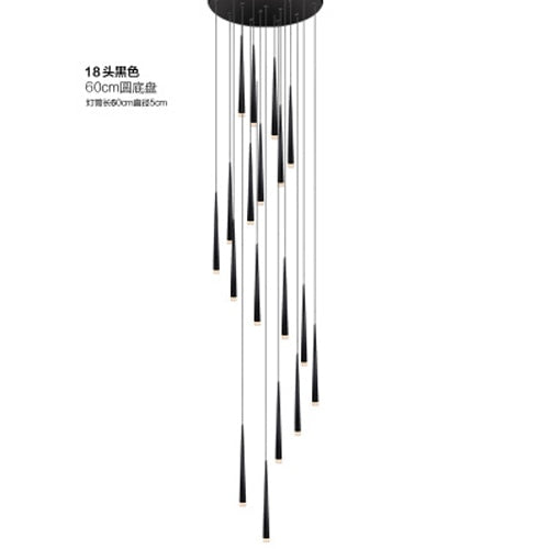 Led long downlight chandelier individual creativity modern dining room chandelier stair light kitchen chandelier bar Chandelier