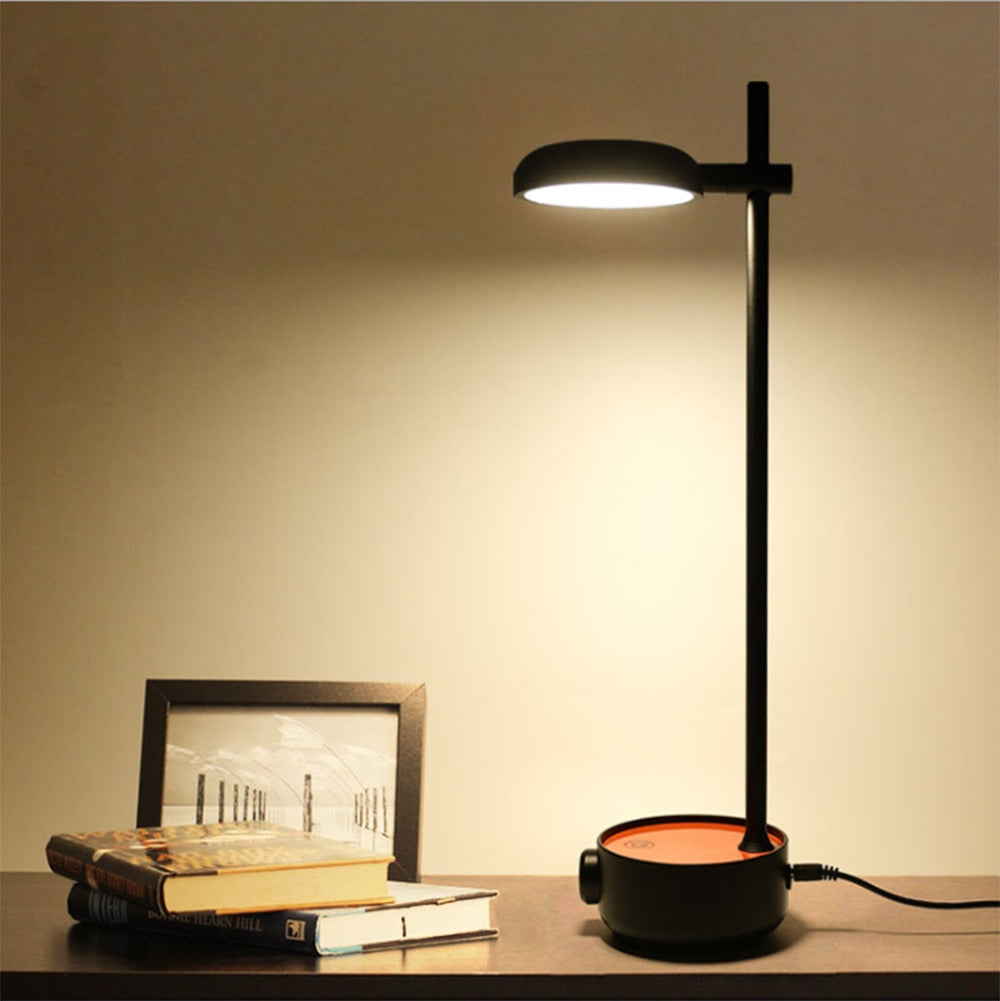 LED Book Light Stepless Dimmable EU US Plug Hotel Home Bedroom Reading Night Lights Rotating Lamp Head Table Lamps
