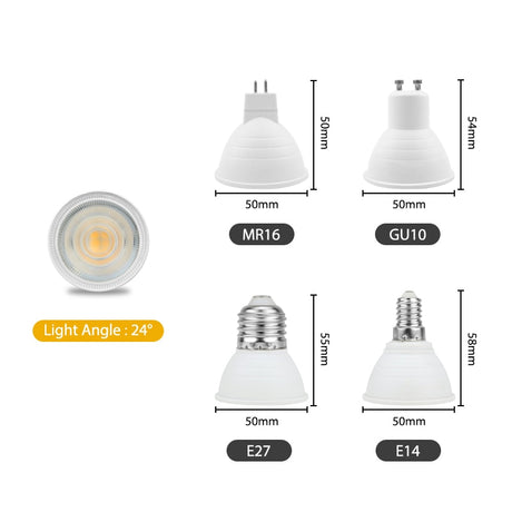 Bombillas LED Lamp bulb GU10 MR16 3W 6W LED spotlight 220V LED Downlight Lampasas's LED light bulb for living room