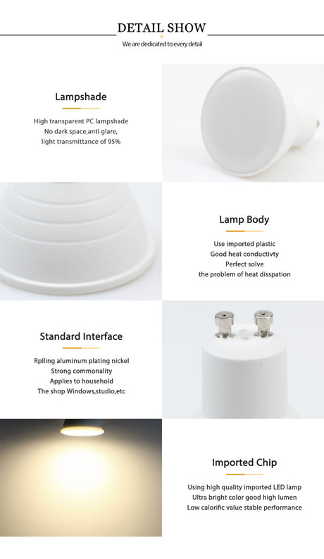 Bombillas LED Lamp bulb GU10 MR16 3W 6W LED spotlight 220V LED Downlight Lampasas's LED light bulb for living room