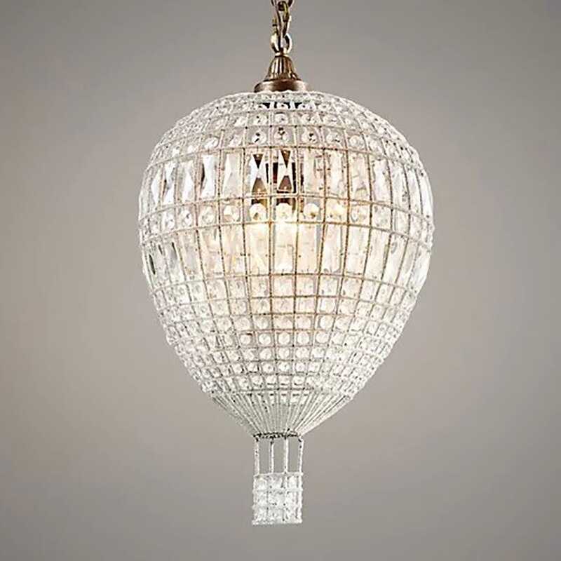 American Luxury Crystal Pendant Lights Loft Indoor Home Decorative Light In Baby&#39;s Room Bedroom French Balloon Suspension Lights Pendant Lights