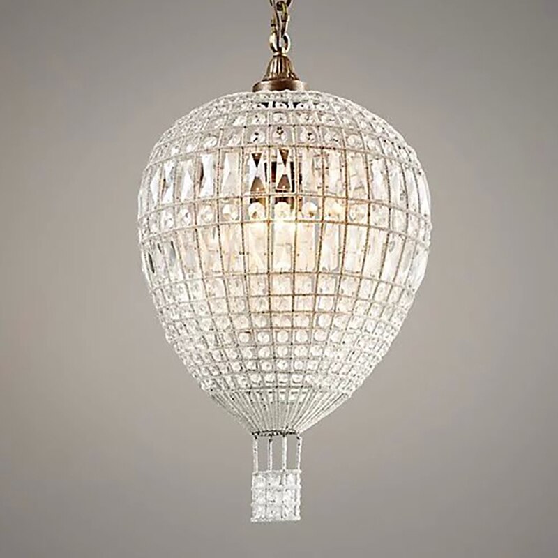American Luxury Crystal Pendant Lights Loft Indoor Home Decorative Light In Baby's Room Bedroom French Balloon Suspension Lights Pendant Lights