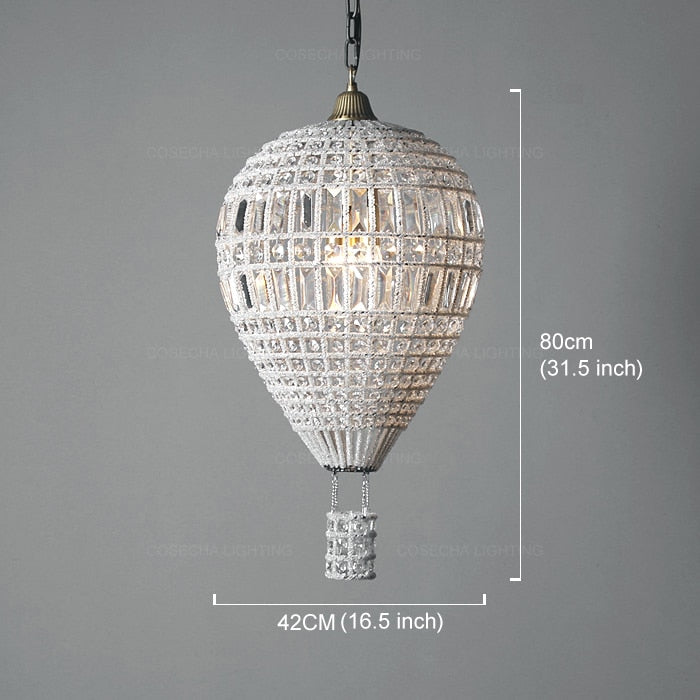 American Luxury Crystal Pendant Lights Loft Indoor Home Decorative Light In Baby&#39;s Room Bedroom French Balloon Suspension Lights Pendant Lights