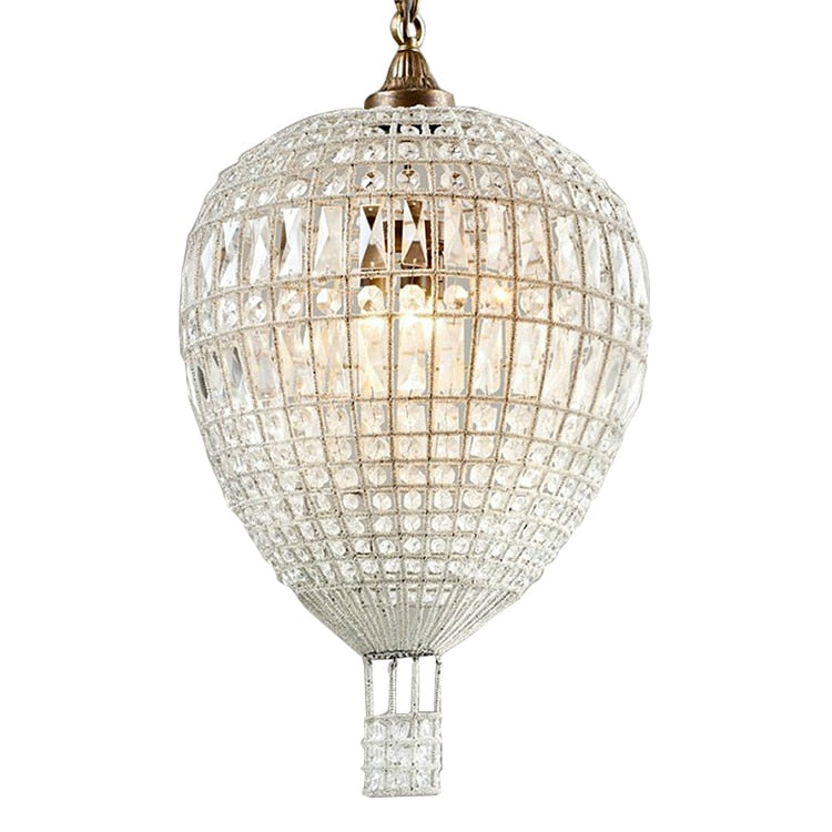 American Luxury Crystal Pendant Lights Loft Indoor Home Decorative Light In Baby's Room Bedroom French Balloon Suspension Lights Pendant Lights
