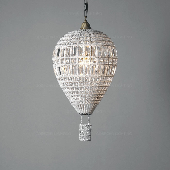 American Luxury Crystal Pendant Lights Loft Indoor Home Decorative Light In Baby's Room Bedroom French Balloon Suspension Lights Pendant Lights