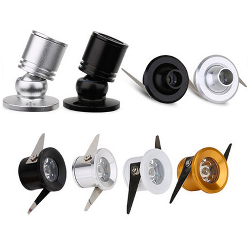 Led cabinet mini spot light 1W 3W 110V 220v downlight 12v dc jewelry show Include Led Driver 4000K Ceiling light lamp