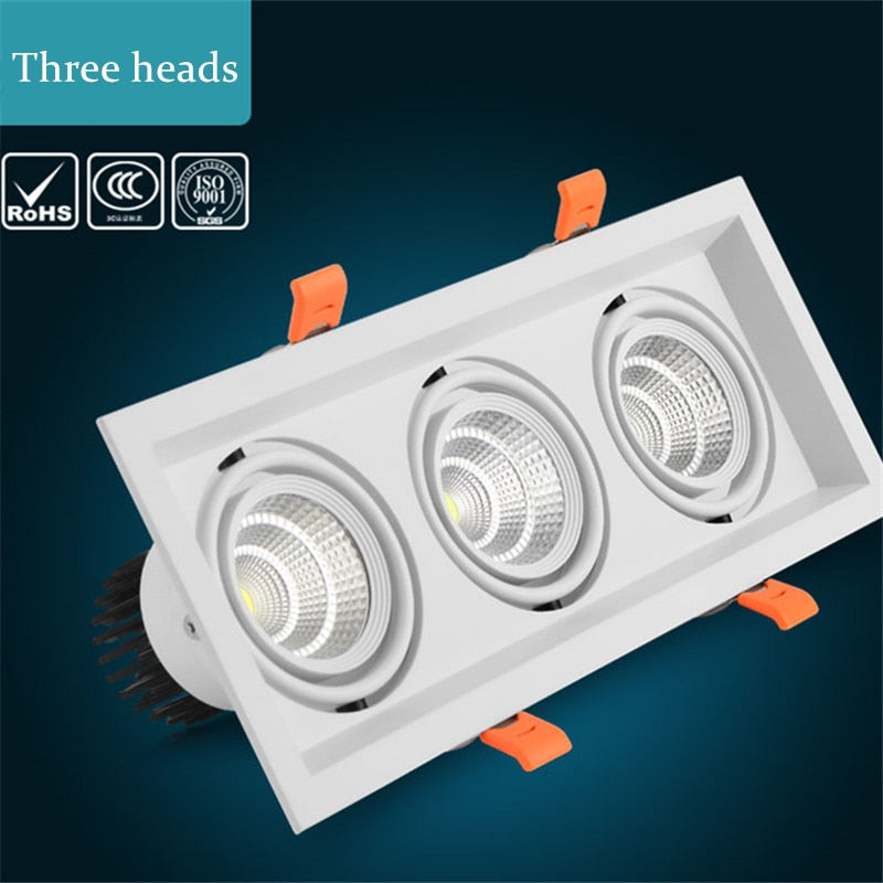 Dimmable Recessed Anti Glare LED Downlights 10W 12W 20W 24W 30W 36W Epistar Chip Ceiling Spot Lights AC85~265V Background Lamps