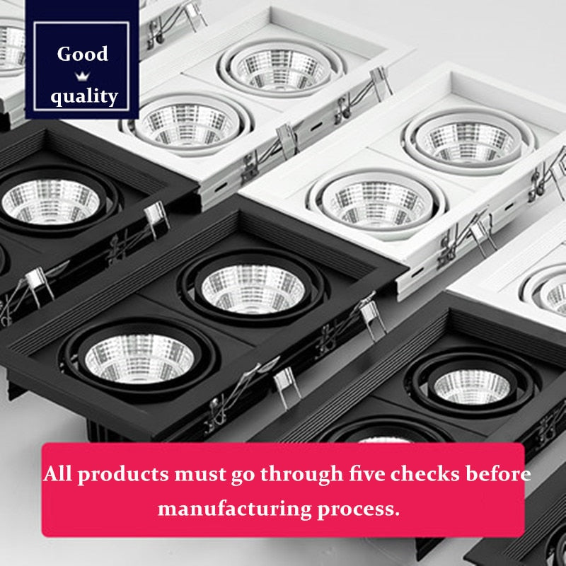 Dimmable Recessed Anti Glare LED Downlights 10W 12W 20W 24W 30W 36W Epistar Chip Ceiling Spot Lights AC85~265V Background Lamps