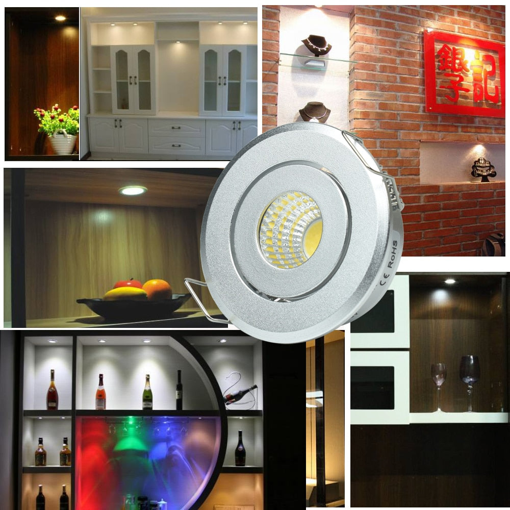 Mini Led spot light Downlights cabinet lights 4pcs/pack 1W 3W Hole size 40-45mm 110-270LM home store decor hot products
