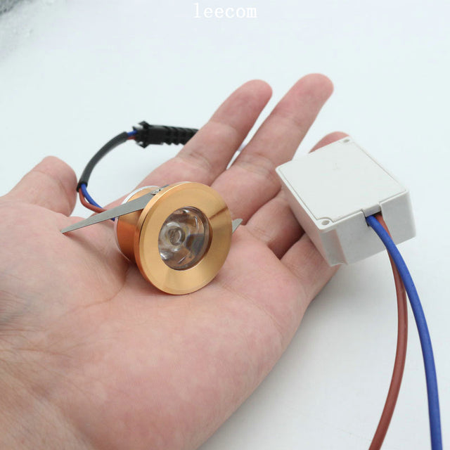 Mini Downlight 10pcs/lot Under 31mm Cabinet Spot Light 1W Ceiling Recessed Lamp AC85-265V Dimmable Down lights