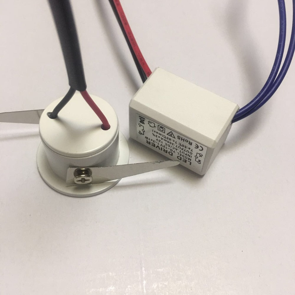 Mini Downlight 10pcs/lot Under 31mm Cabinet Spot Light 1W Ceiling Recessed Lamp AC85-265V Dimmable Down lights