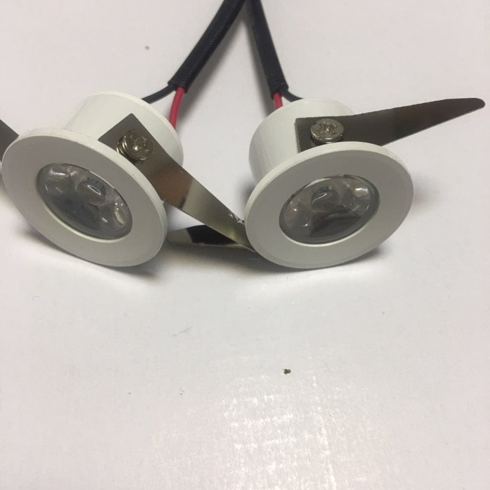 Mini Downlight 10pcs/lot Under 31mm Cabinet Spot Light 1W Ceiling Recessed Lamp AC85-265V Dimmable Down lights