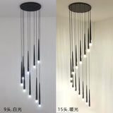 Led long downlight chandelier individual creativity modern dining room chandelier stair light kitchen chandelier bar Chandelier