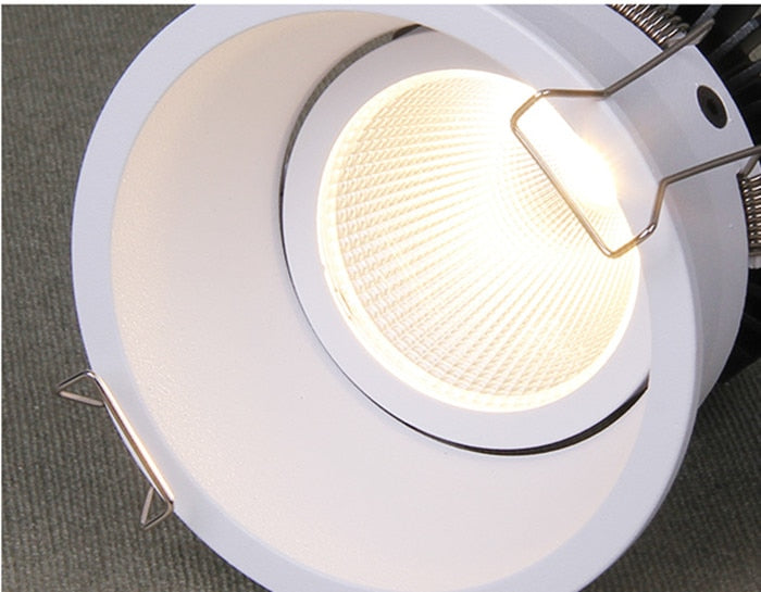 Dimmable Embedded Anti-Glare COB Ceiling  Recessed Downlight  5w 10w 12w 20w 30w AC85-265V Wall Wash Light  LED Lamp