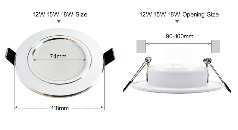 LED Downlight 6Pcs/Lot 3W 5W 7W 9W 12W 15W 18W 220V 110V Led Spot Lamp Recessed Home Indoor Lighting