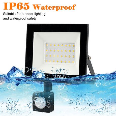  Motion Sensor LED Flood Light 10W 30W 50W Outdoor Floodlight 220V 240V Waterproof Led Spotlight for Garden Wall Street Light