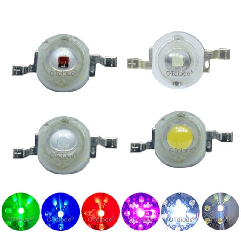 10pcs 1W 3W High Power LED Light-Emitting Diode LEDs Chip SMD Warm White Red Green Blue Yellow For SpotLight Downlight Lamp Bulb - LED Lights For Sale : Affordable LED Solutions : Wholesale Prices
