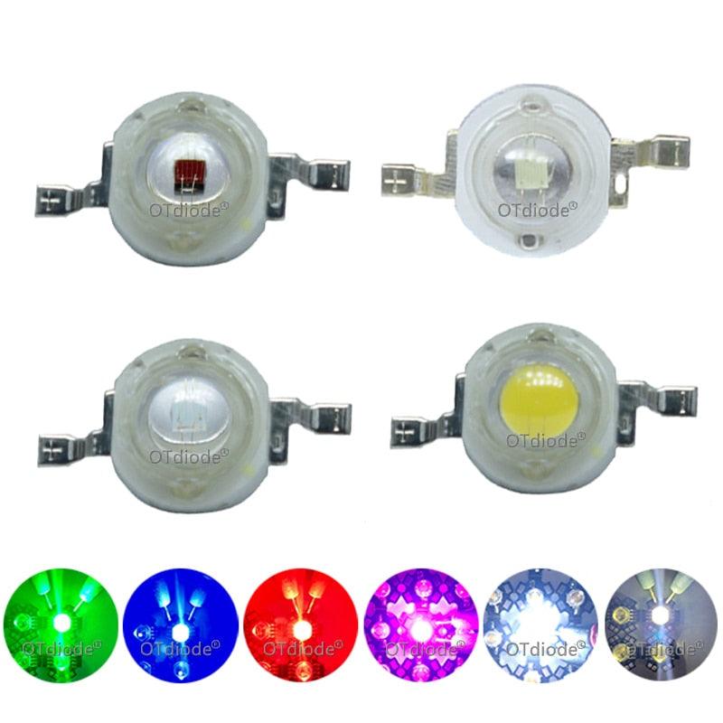 10pcs 1W 3W High Power LED Light-Emitting Diode LEDs Chip SMD Warm White Red Green Blue Yellow For SpotLight Downlight Lamp Bulb - LED Lights For Sale : Affordable LED Solutions : Wholesale Prices
