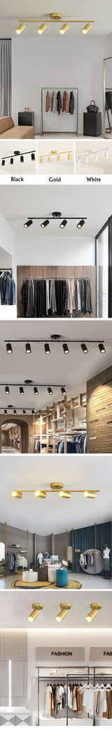 Surface Ceiling LED 4 Spotlight For Background Wall Living Room Collocation Track Light Lamps Adjustable Modern Downlight Spot