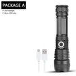 LED flashlight Cree xhp50 USB charging Stretch zoom Shock Resistant Powerful power 18650 or 26650 rechargeable flashlight torch