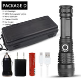 LED flashlight Cree xhp50 USB charging Stretch zoom Shock Resistant Powerful power 18650 or 26650 rechargeable flashlight torch