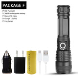 LED flashlight Cree xhp50 USB charging Stretch zoom Shock Resistant Powerful power 18650 or 26650 rechargeable flashlight torch