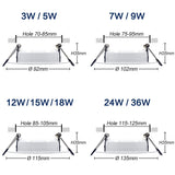 LED White Downlight Lamps waterproof 5W 9W 12W 15W 18W AC 220V 230V Built-in drive Led Down light Lamp