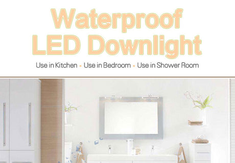 LED White Downlight Lamps waterproof 5W 9W 12W 15W 18W AC 220V 230V Built-in drive Led Down light Lamp