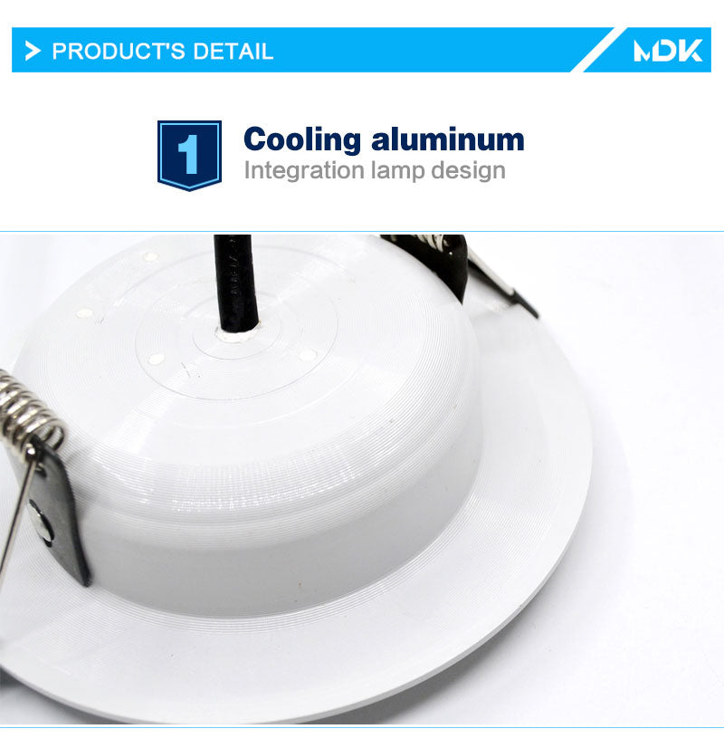 LED White Downlight Lamps waterproof 5W 9W 12W 15W 18W AC 220V 230V Built-in drive Led Down light Lamp