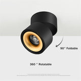 COB LED Downlight Surface Mounted Ceiling Lamps Foldable and 360 Degree Rotatable Spot light for Living Room Bedroom Hallway