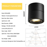 COB LED Downlight Surface Mounted Ceiling Lamps Foldable and 360 Degree Rotatable Spot light for Living Room Bedroom Hallway