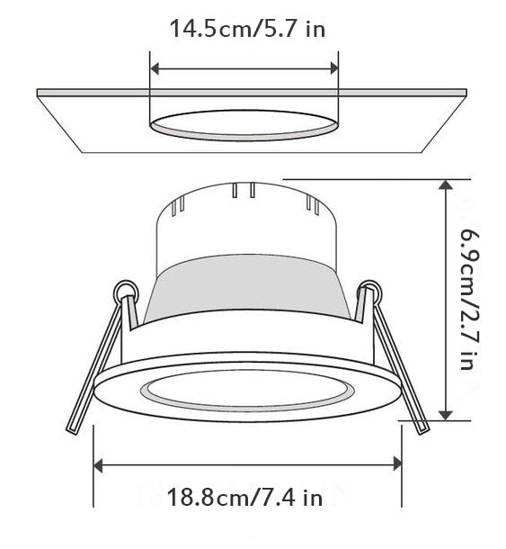 Smart Life Smart Downlight 6 inch 14W Dimmable refletor led RGBCW WiFi downlight Compatible with Alexa /Google Home/IFTTT 2pcs