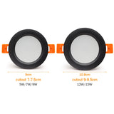 Led IP65 Downlight Super Waterproof Indoor Home Lighting Black Round Led Ceiling Lamp SMD LED Chip 5W 7W 9W 12W Spot Led Lamp