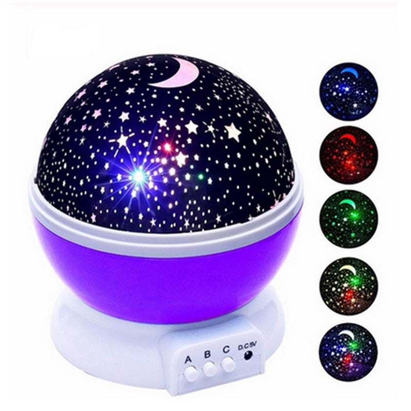 LED Night Light Projector Star Moon Sky Rotating Sleep Romantic LED USB Projection Lamp for Children Baby Bedroom Gifts