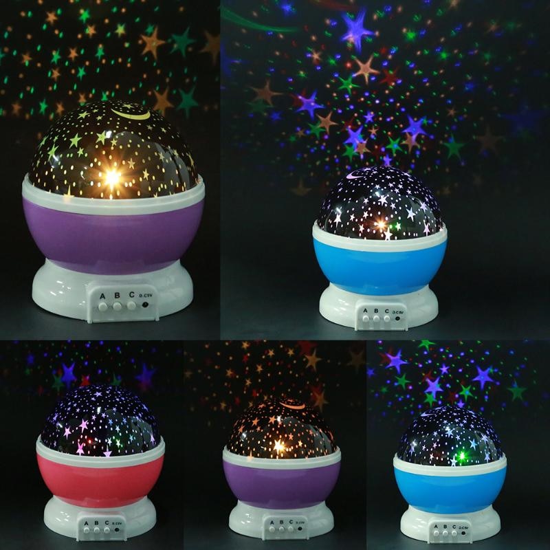 LED Night Light Projector Star Moon Sky Rotating Sleep Romantic LED USB Projection Lamp for Children Baby Bedroom Gifts