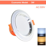 led downlight gold Silver White Ultra Thin Aluminum 3W 5W 9W 12W 15W 18W downlight  AC220V 240V Round Recessed LED Spot Lighting