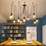 Ceiling Lights DIY Art Spider Ceiling Lamp Fixture Light Hanging Nordic Retro Edison Bulb Light Vintage Loft Antique hanging